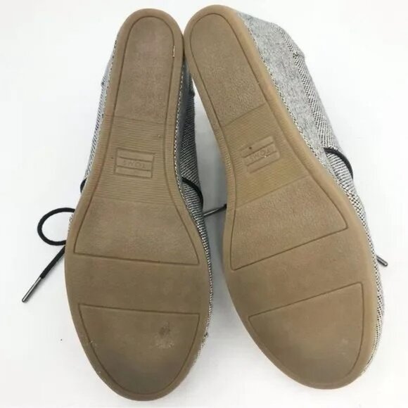 TOMS Kala Tweed Metallic Wedge Lace Up Booties - Picture 7 of 8